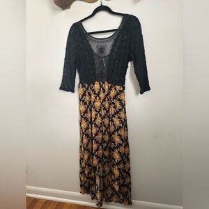 Free People Lonesome Dove Lace & Floral Dress